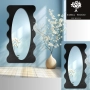 Lustro nieregularne w ramie mdf - NEBULA – Blobs Mirrors Czarna Rama